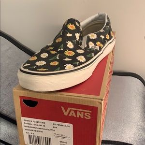 flower slip on vans